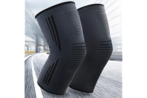 JATEKA Ginocchiera Sportiva Compressione Ginocchio -Ginocchiera Ortopedica Rotulea Tutore Ginocchio Legamenti Elastica Design Antiscivolo per Corsa, Sport, Allevia Gli Infortuni Sportivi e l'Artrite -Nero, M