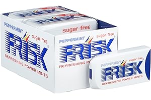 Frisk - Pastilles Menthe Forte - Mini Bonbon Maxi Rafraîchissant - Haleine Fraîche - Sans Sucres - 0.07Kg 12 Étuis de 40 Pastilles