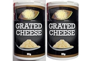 HUBSIDIA Cheese Sprinkler Bundle – 2 x Bella Ricetta Grated Cheese 50g | Italian Grated Cheese Ideal for Pasta, Soups & Pizza | Convenient Twin Pack for Everyday Family Cooking