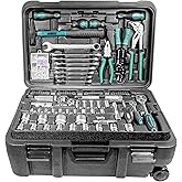 Br&uuml;der Mannesmann Trolley case 122 pieces, telescopic handle | M29070 | Trolley case with wheels and extendable telescopic ha