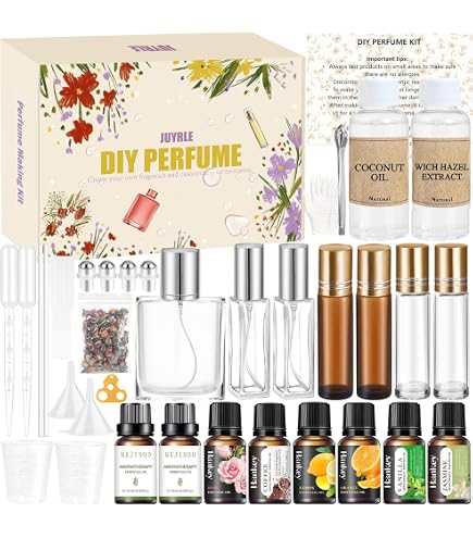 Vezerd Perfume Oil Making Kit, Creative Craft Set Adult DIY with