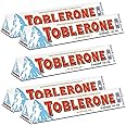 Toblerone of Switzerland White Chocolate with Honey and Almond Nougat - 5 Pack, 5 X 100 gram