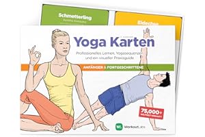 WorkoutLabs Yoga Karten I & II - Komplettset: Professionelles Lernen, Klassensequenzierung und Übungshandbuch - Plastik Yoga Karten Kinder/Eltern mit Sanskrit
