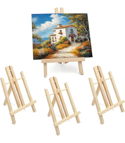 MEEDEN - Cavalletto Da Tavolo Per Pittura, 12 Pezzi, Legno Di Faggio, Pieghevole - Per Tele, Disegni, Esposizioni Artistiche - Foto 4