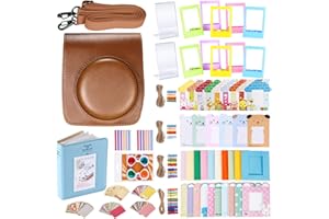 Neewer 56-in-1 Accessory for Fujifilm Instax Mini 90 Includes Camera Case with Adjustable Strap Various Frames Book Album Close-up Corner Stickers Photo Instant Films Stickers