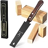 Ryoba Japanese Hand Saw - SK5 Double Edge Flexible Blade (12/17 Teeth Per | SK5 Small Hand Saw with Double Edge Wood Handle f