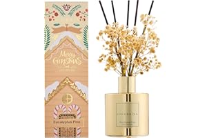 COCORRÍNA Raumduft mit 8 Duftstäbchen 200ml- Eucalyptus Pine, Natürlich, Langanhaltend, Home Duft ätherisches Öl Reed Diffuser für Badezimmer Regal Dekoration