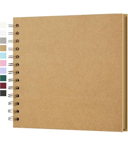 Álbum Scrapbooking Kraft A6 - Con Anillas, 40 Hojas Blancas, Ideal Para Proyectos De Manualidades Y Diarios