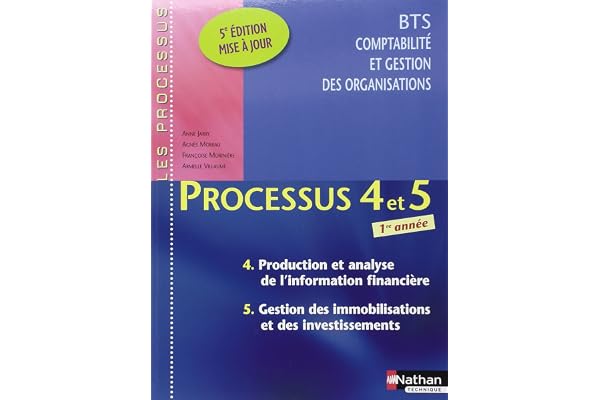 Processus 4 et 5 - Production et analyse de l'information financières / Gestion des immobilisations et des investissements - BTS CGO 1re année