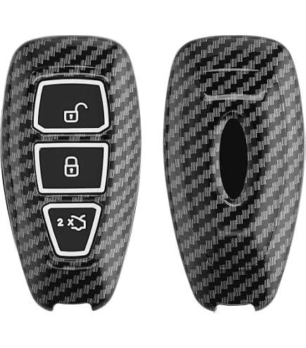 Custodia Rigida Per Chiave Auto Ford 3 Pulsanti – Nero Lucido – Protezione Per Mustang Mondeo Fusion Galaxy