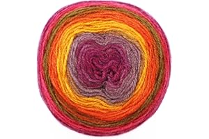 LIDIA CROCHET TRICOT Lollipop- hilo de lana multicolor, lana, hilo de tejer, hilo de ganchillo (150 gr/ovillo ; 14 colores) (empresa española/envío desde España) (029)