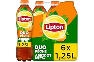 Lipton Ice Tea Duo Pêche Abricot 6 x 1,25L Pack