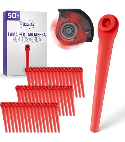 20 Lame Di Ricambio In Plastica Per Tagliaerba A Batteria Parkside – Disco Da Taglio E Testina