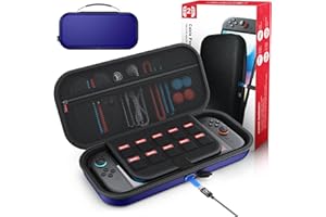 Auarte [Ladung Innen] Tragetasche für Nintendo Switch 2 (2025)/ Alle Switch 1 Konsole, Harte Tragbare Eva Reise-Tasche für Nintendo Switch Zubehör Skins und 10 Spielkarten (Kabel Nicht Enthalten)