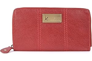 Catwalk Collection Handbags - Ladies Large Organiser Zip Purse with Gift Box - Real Leather with RFID Protection - Credit Card Wallet with Zip Coin Compartment - Gallery