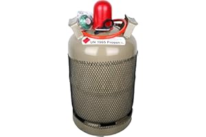 GASFRITZEN 11 kg Gasflasche Eigentumsflasche Propangasflasche leer/ungefüllt Regler Schlauch Flaschenschlüssel Set