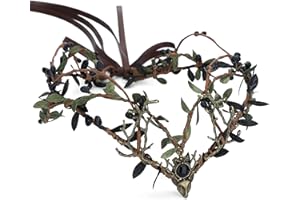 MOSTORY Dunkelgrüne Krone Kopfschmuck Waldelfe Stirnband für Damen Feenwald Kreis Tiara mit Bronze-Hirschgeweih Halloween Renaissance Mutterschaft Cosplay Kostüme Haarschmuck