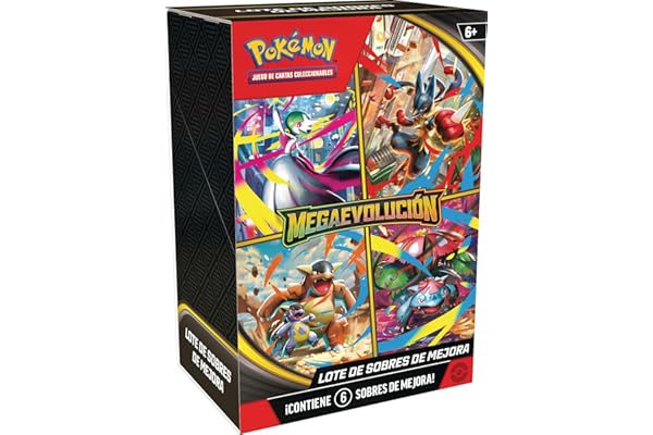 Pokémon: Lote de Sobres de Mejora de Megaevolución de JCC Pokémon (6 Sobres de Mejora)