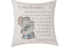AMZKWY Grandson Gifts From Grandpa Grandma Cushion Cover Throw Pillow Cover Gift To Grandson Birthday (Grandson)