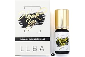 LLBA colle à cils pour professionnels – Colle Noir | Plusieurs choix pour le temps de séchage 0,5 à 3 Secondes | 5mL | Colle extra forte pour extensions de cils | Tenue 7-8 Semaines (Hook-Up)