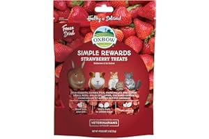 Oxbow SIMPLE REWARDS Treats - Rabbit Guinea Pig Chinchilla STRAWBERRY .5 oz