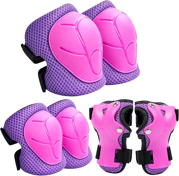 Zorplex Juego de 6 Equipo de Protección Infantil, Set Rodilleras Coderas y Muñequeras, Protecciones Patines Niño, Juego de Protecciones para Ciclismo, Monopatín, Escalada, y Otros Deportes - 1