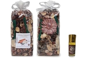 Youngland Cinnamon Potpourri Bags - Fragrant Rose Scented Dried Flowers for Spring Decor, Home Fragrance, and Valentine's Day - 2 Bags (8.4oz) (Cinnamon)