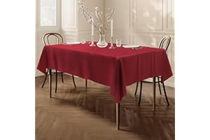 Home Direct Tovaglia da tavola, in Poliestere, Rettangolare 150x300cm (Rosso Scuro)