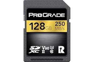 SD UHS-II 128GB Card V60 – Up to 130MB/s write speed and 250MB/s reading speed | For professional Vloggers, filmmakers, photographers and content curators – By Prograde Digital