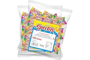 VONTEK Marshmellow Speckis Speckseile - Wurfmaterial für Karneval und Fasching - 200 Stück einzeln verpackt - Süßigkeiten Großpackung - 600g