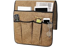 JINTN Sofa Armlehnen Organizer Betttasche Sofaablage Couch Sessel Hängen Aufbewahrungstasche mit Tablett Anti-Rutsch Nachttisch Tasche für Fernbedienung, Magazin Bücher, Zeitschriften, iPad, Handy