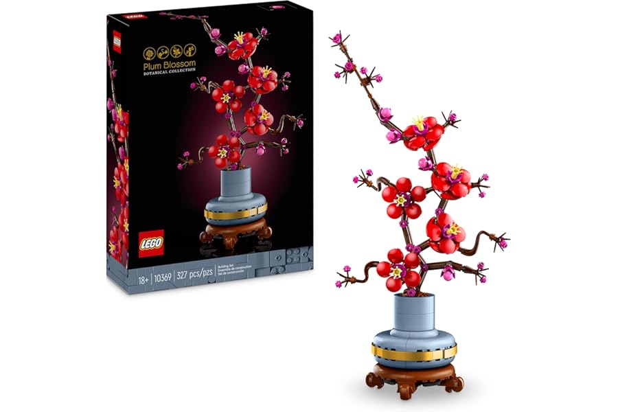 LEGO Botanicals Japanese Apricot - Artificial Fake Flower to Build for Adults - DIY Home Flower Decoration - Gift Idea for Women or Men Collectible - 10369