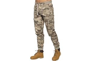 ZE ENZO Enzo Mens Military Combat Joggers Trousers Camouflage Cargo Camo Work Pants