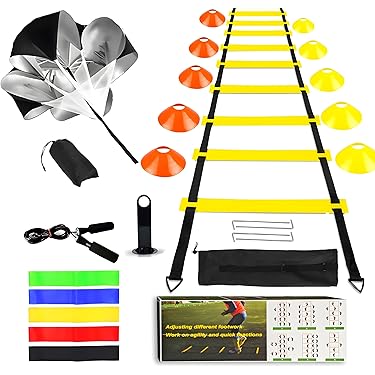 Pwshymi Entrainement Foot Ensemble Agile échelle Et Cône D'agilité Premium Et Cône De Sport Ect