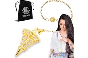 VIBRATIS Pendule Divinatoire de Radiesthésie en Spirale - Divinatoire/Voyance - Ésotérisme [Satisfait ou Remboursé à Vie]