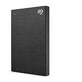 Seagate One Touch 2TB External HDD with Password Protection  Black, for Windows and Mac, with 3 yr Data Recovery Services, 