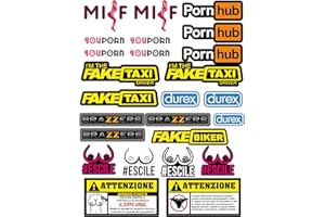 CMR DESIGN CO KIT Aufkleber Aufkleber Motorrad SEXY Porn HUB Sponsor MTB KOMPATIBEL FÜR KTM Honda Yamaha KTM Cross Enduro Helm (71)