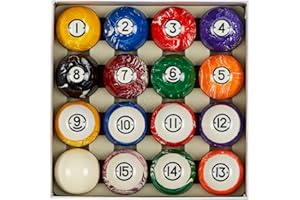 Collapsar Deluxe-Billard-Billardkugeln, 5,4 cm, Marmor-Stil, 16 Blle, komplettes Set mit 16 Bllen (mehrere Stile erhltlich)