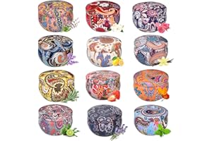 Primevolve 2.5OZ Natural Soy Wax Scented Candles, 12Pcs Gift Boxed, 240H Long Lasting, Portable Travel Tin, Aromatherapy Gifts for Women, Birthday, Christmas