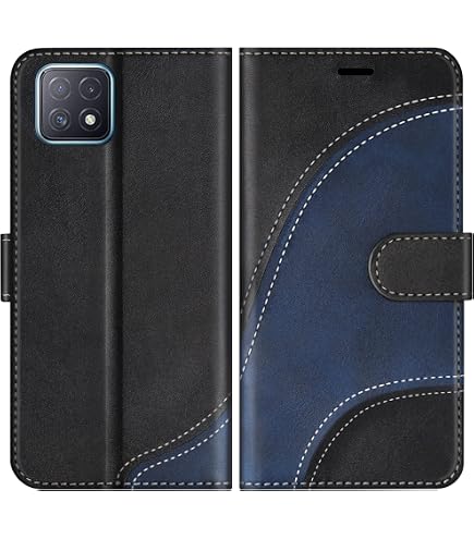 Fertuo Cover Oppo A72 / A52, Custodia Portafoglio Cover a Libro in Pelle Flip Case con Silicone Bumper, Fibbia Magnetica, Porta Carte, Kickstand, per Oppo A72 / A52, Nero