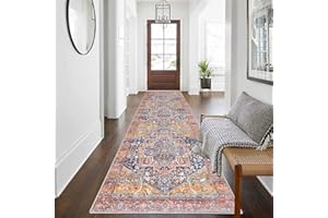 Cekene Vintage Runner Rugs for Hallway Non-Slip 60x300cm Hallway Runner Mat Extra Long Washable Entryway Rug Low Pile Non Shedding Carpet Runner for Kitchen Doorway Laundry Room