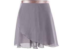 PLIKSUVER Ballettrock Wickelrock Tanz Rock Chiffon Tanzrock Verstellbarer Taille Krawatte für Mädchen und Damen