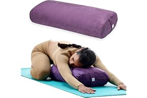 Gaiam Yoga Bolster - Long, Rectangular Meditation Pillow - Supportive Cushion for Restorative Yoga and Sitting on the Floor - Built-In Carrying Handle - Machine Washable Cover'