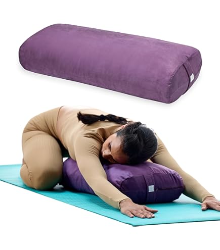 Yoga Studio Biologische Boekweit Mini Bolster Perfect voor Yoga en Rugstrekken 32x12cm (Ecru