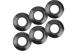 Omoojee 6 Pcs Universal Kayak Paddle Drip Rings, Kayak Replacement Parts for Canoe Paddles, Non-Slip, Leak-Proof (Black)