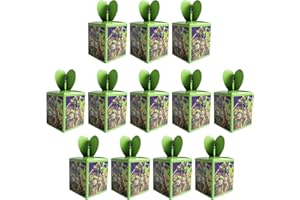 Qemsele Scatole Borse Festa per bambini, 12 Pcs Scatole Caramelle scatole di regalo Borse Sacca Sacchettini del per Tema riutilizzabile Festa di Compleanno Bambini bomboniare Sacchetto Festa (Turtles)