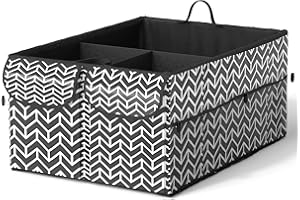 Orionstar Car Boot Organiser Storage, 3 Compartments Collapsible Car Storage Organiser, Waterproof Car Organiser with Anti-Slip Strip, Car Accessories SUV Truck for Car Boot Tidy (Black)