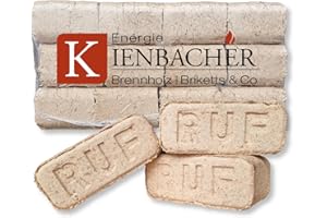 30kg RUF Reine Buchen Briketts im Paket Hartholz Brenn Kamin Ofen Heiz Holz Gluthalter Buche RUF Brikett Eckig | Energie Kienbacher (3x10kg)
