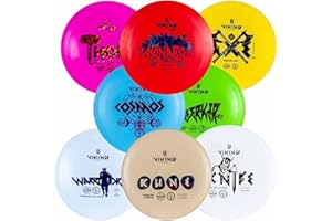Viking Discs Ground Disc Golf Set – 8 Discos de Frisbee para Cualquier Distancia, Aprobado por la PDGA – diversión al Aire Libre para Adultos y niños – Putter de Rango Medio, Controlador de Distancia