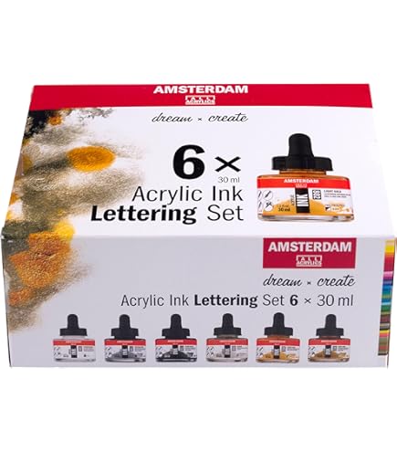 Amsterdam Bouteille d'encre acrylique Orange 30 ml Orange reflex 257 (17202570